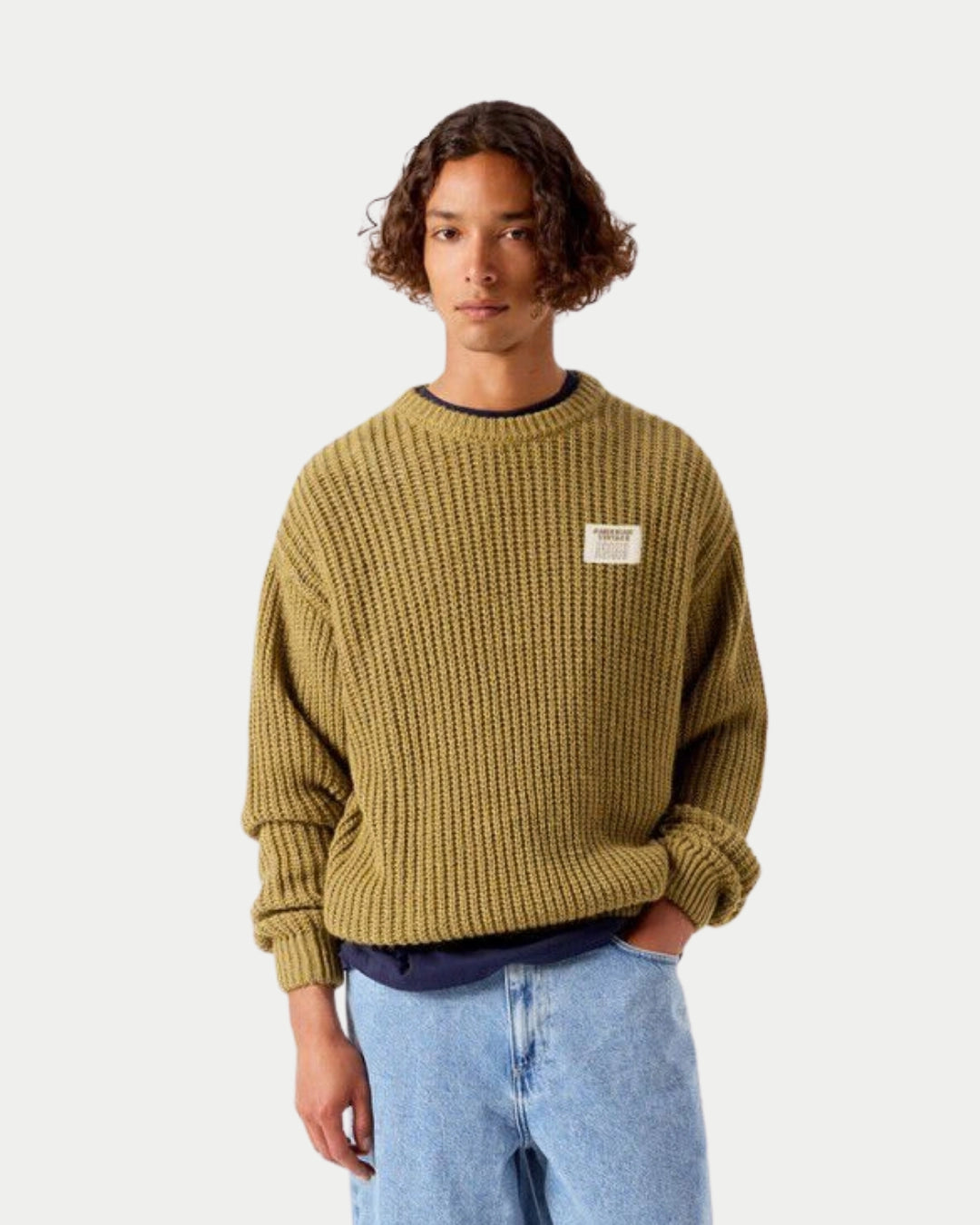 American Vintage Cyrow Sweater Nomade Green, Groene sweater | Stuen Store Tilburg