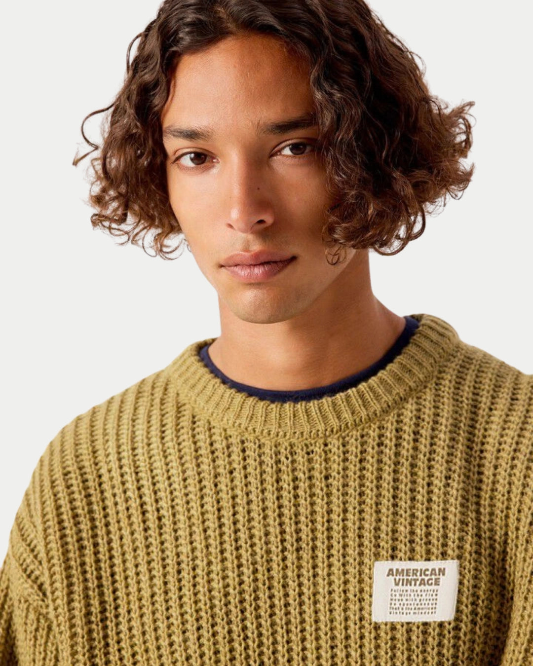 American Vintage Cyrow Sweater Nomade Green, Groene sweater | Stuen Store Tilburg