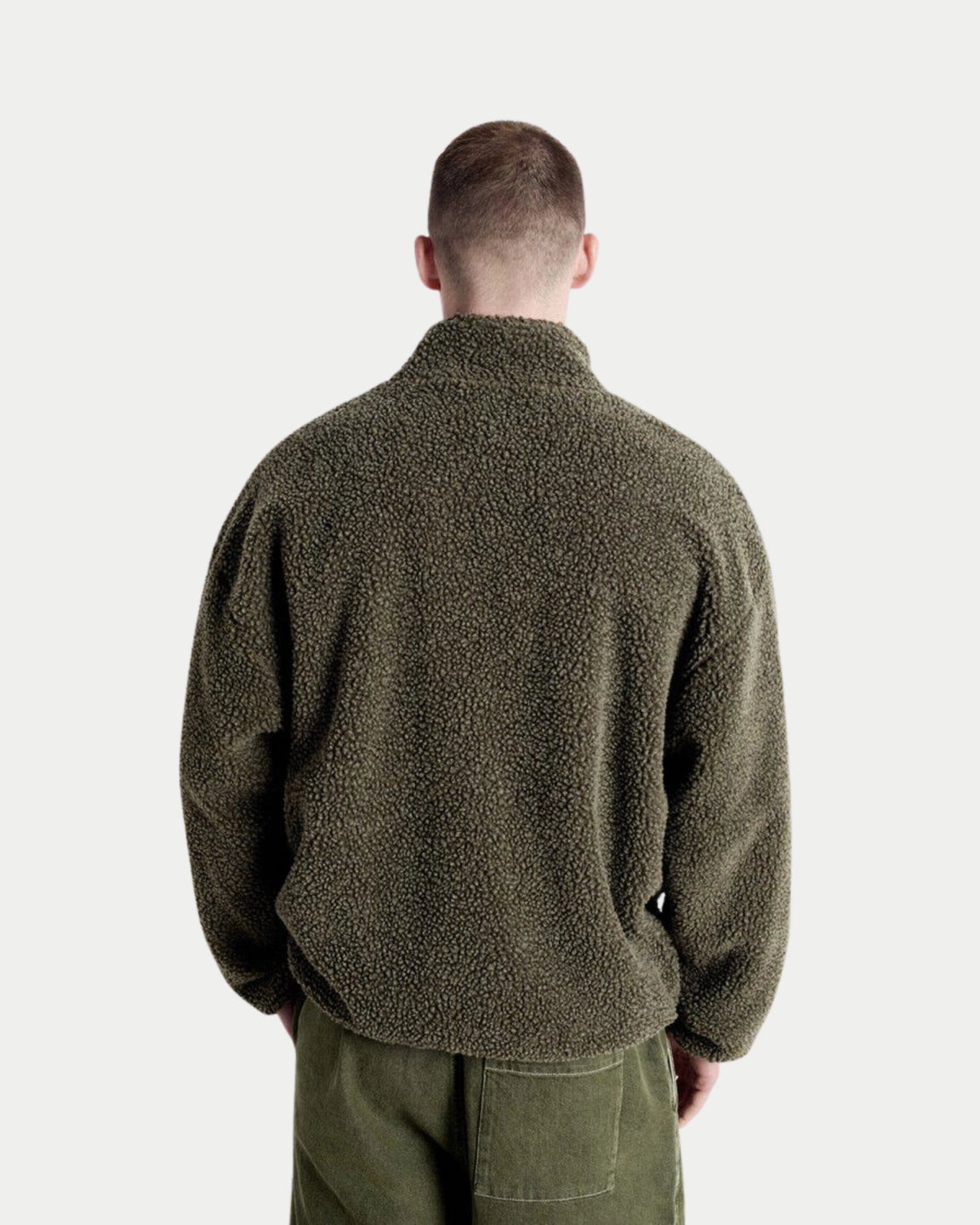 American Vintage Hoktown Fleece Jacket Green — Polyester | Stuen Store Tilburg