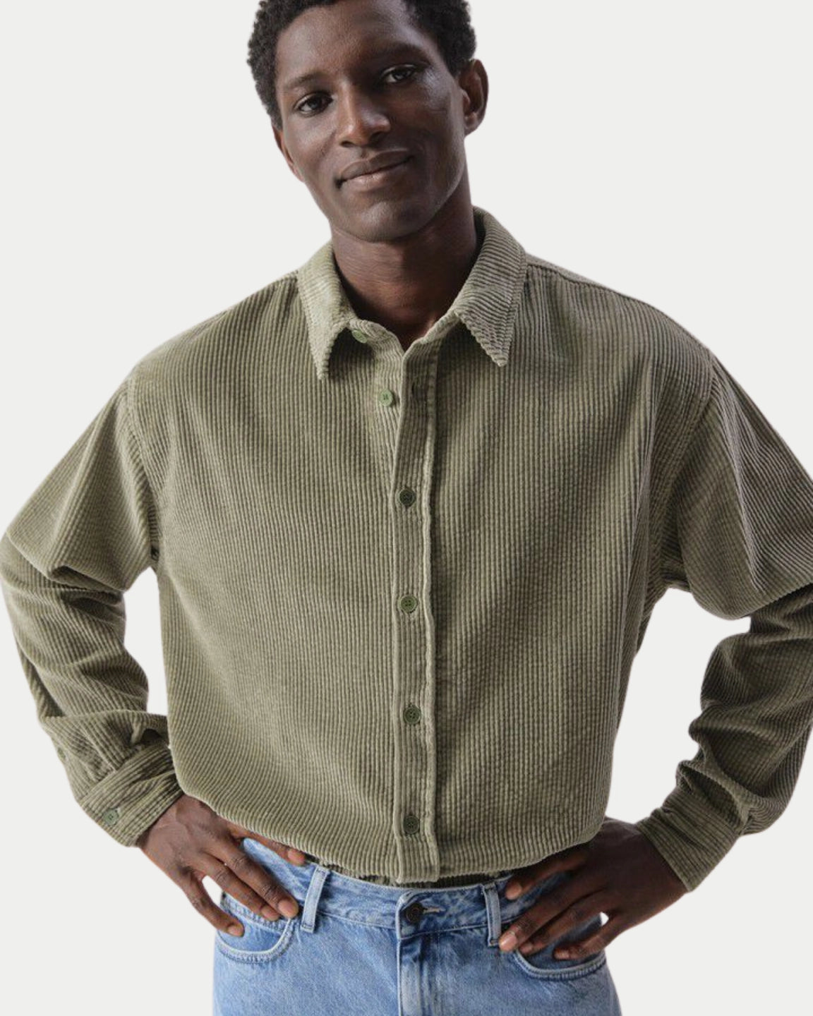 American Vintage Padow Shirt Vintage Clay — Corduroy Overhemd | Stuen Store Tilburg