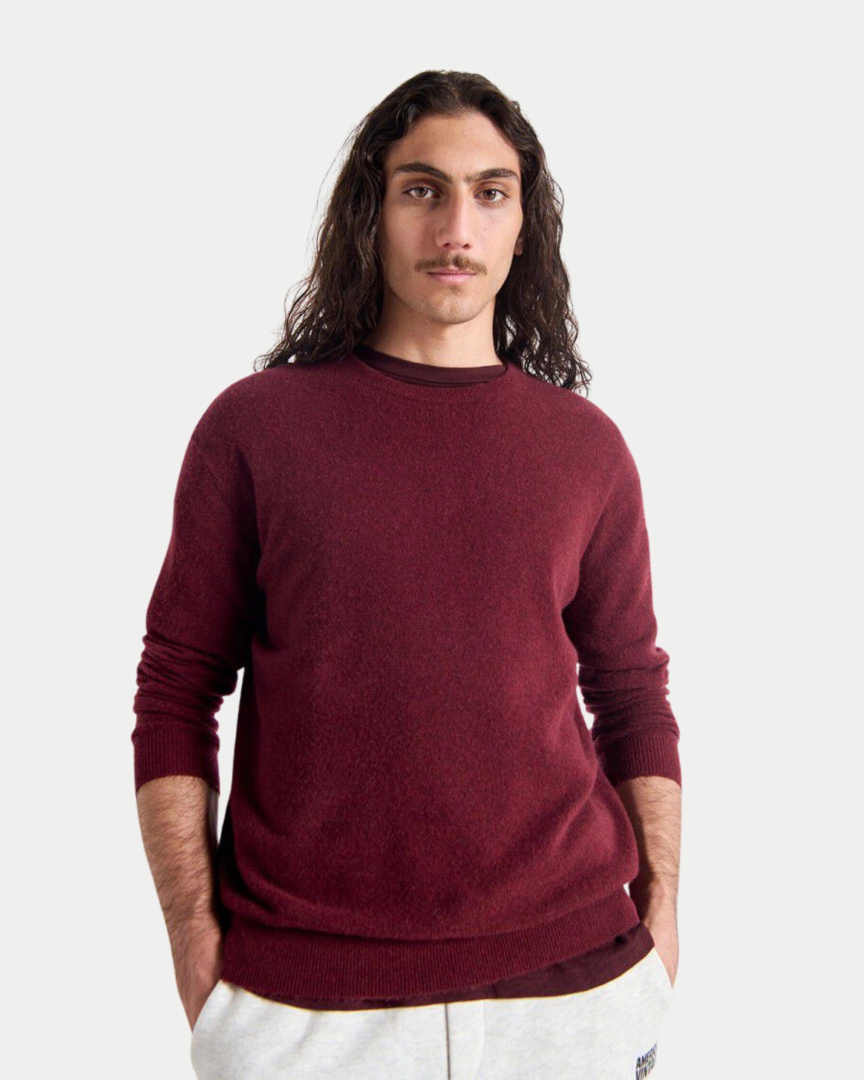 Raxow Knit Sweater Burgundy