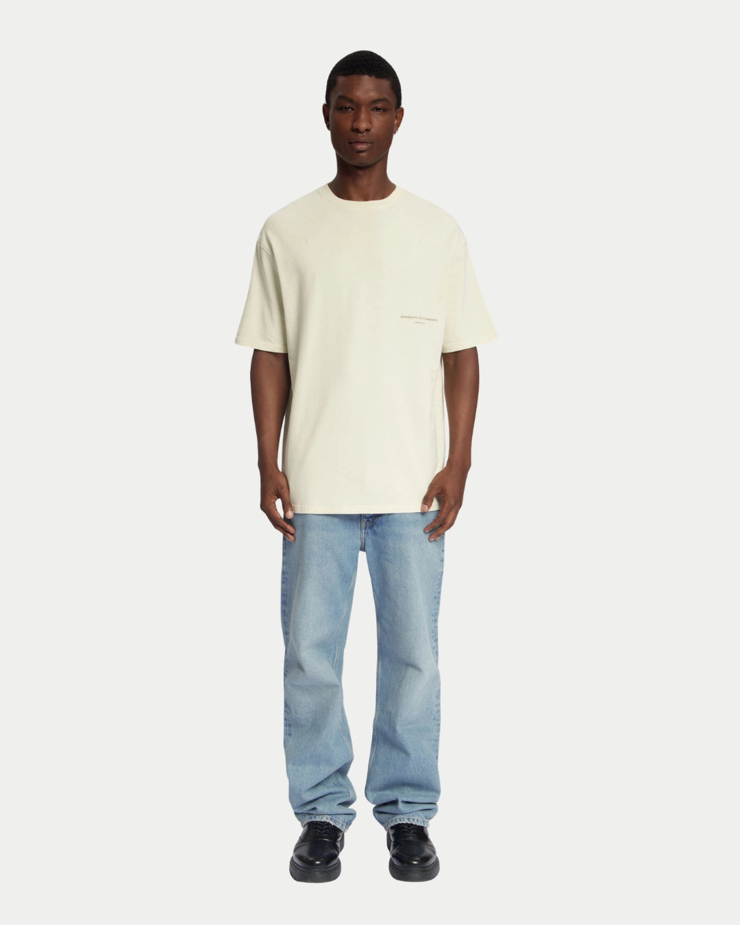 Law Of The Sea Aqualis T-shirt Almond Milk, Loose fit wit t-shirt van katoen | Stuen Store Tilburg