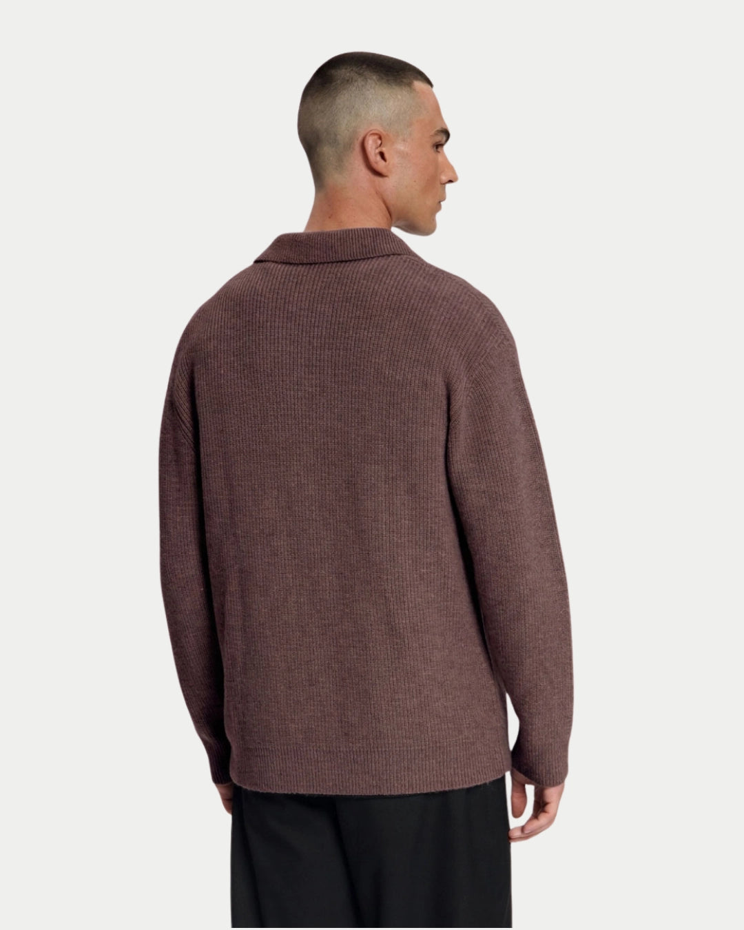 Law Of The Sea Ares Knitted Polo Huckleberry, Paarse polo | Stuen Store Tilburg