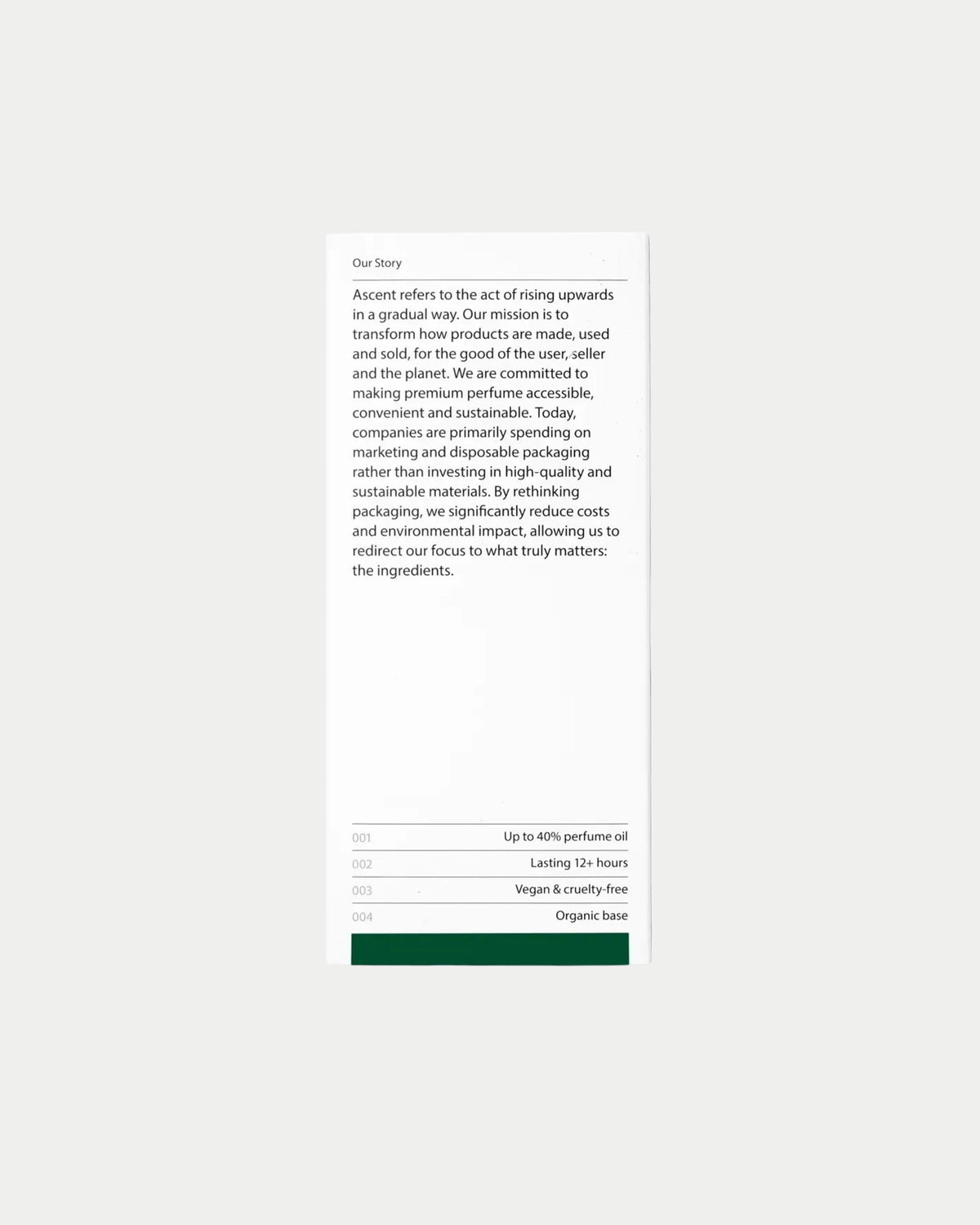 Ascent Parfum Refill Green — navulling van Ascent Green is los of | Stuen Store Tilburg