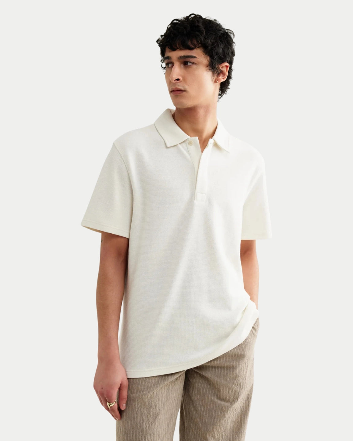 Wax London Atwood SS Jolt Polo Ecru - Stuen Store Tilburg | De beste herenkleding en -accessoires in Tilburg