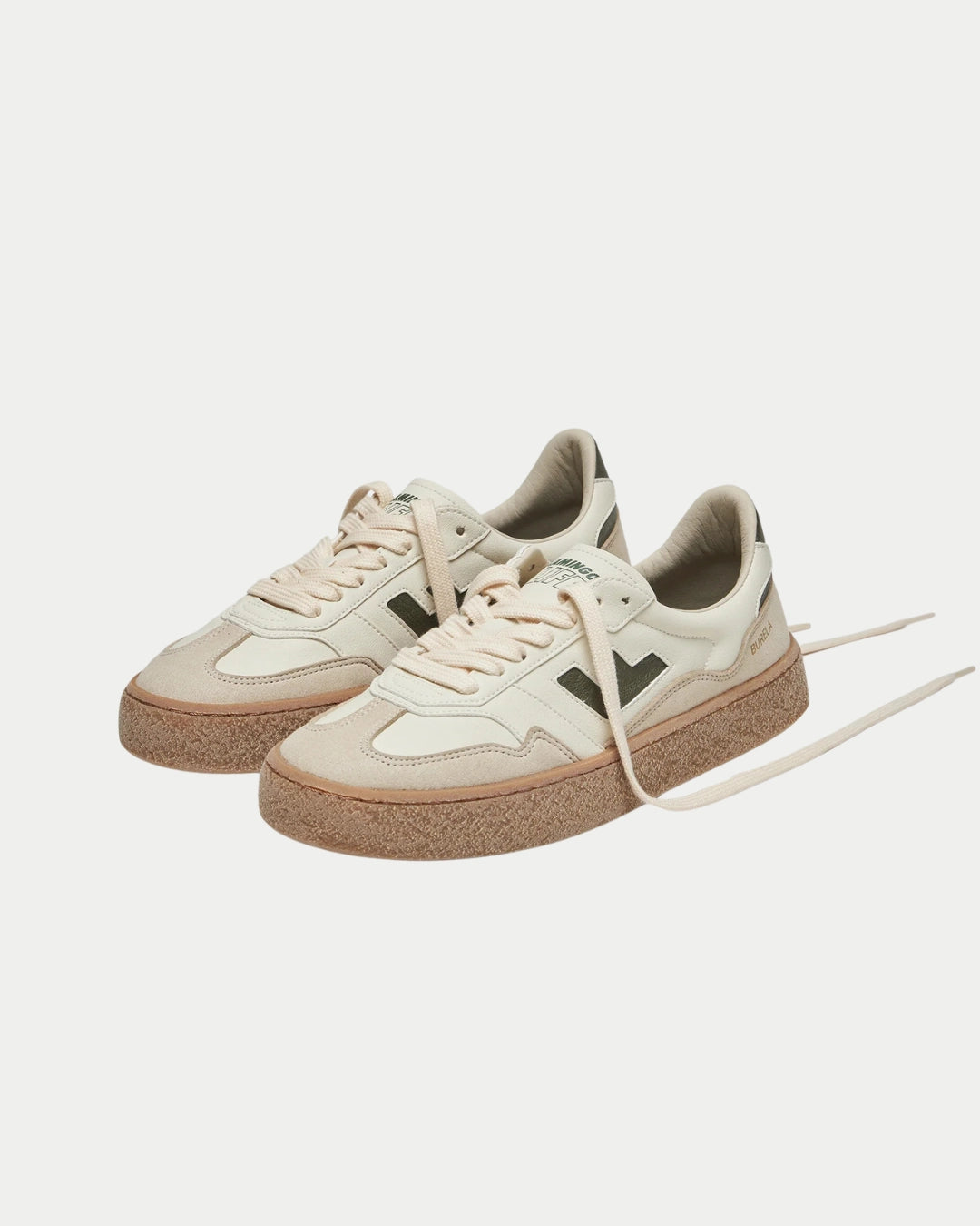 Flamingos Life Burela Bold Olive, Groene sneakers van katoen | Stuen Store Tilburg