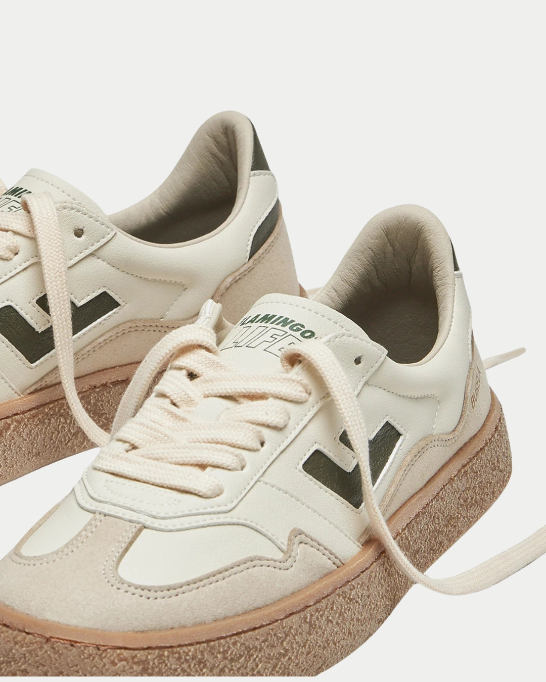 Flamingos Life Burela Bold Olive, Groene sneakers van katoen | Stuen Store Tilburg