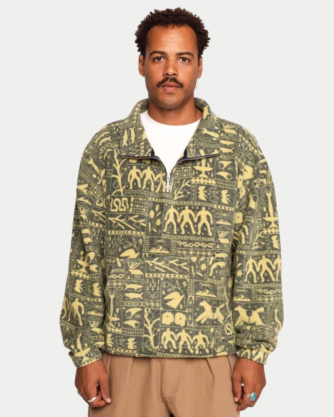Olow Bangor Fleece Sweat Kobling Green, Groene sweater | Stuen Store Tilburg