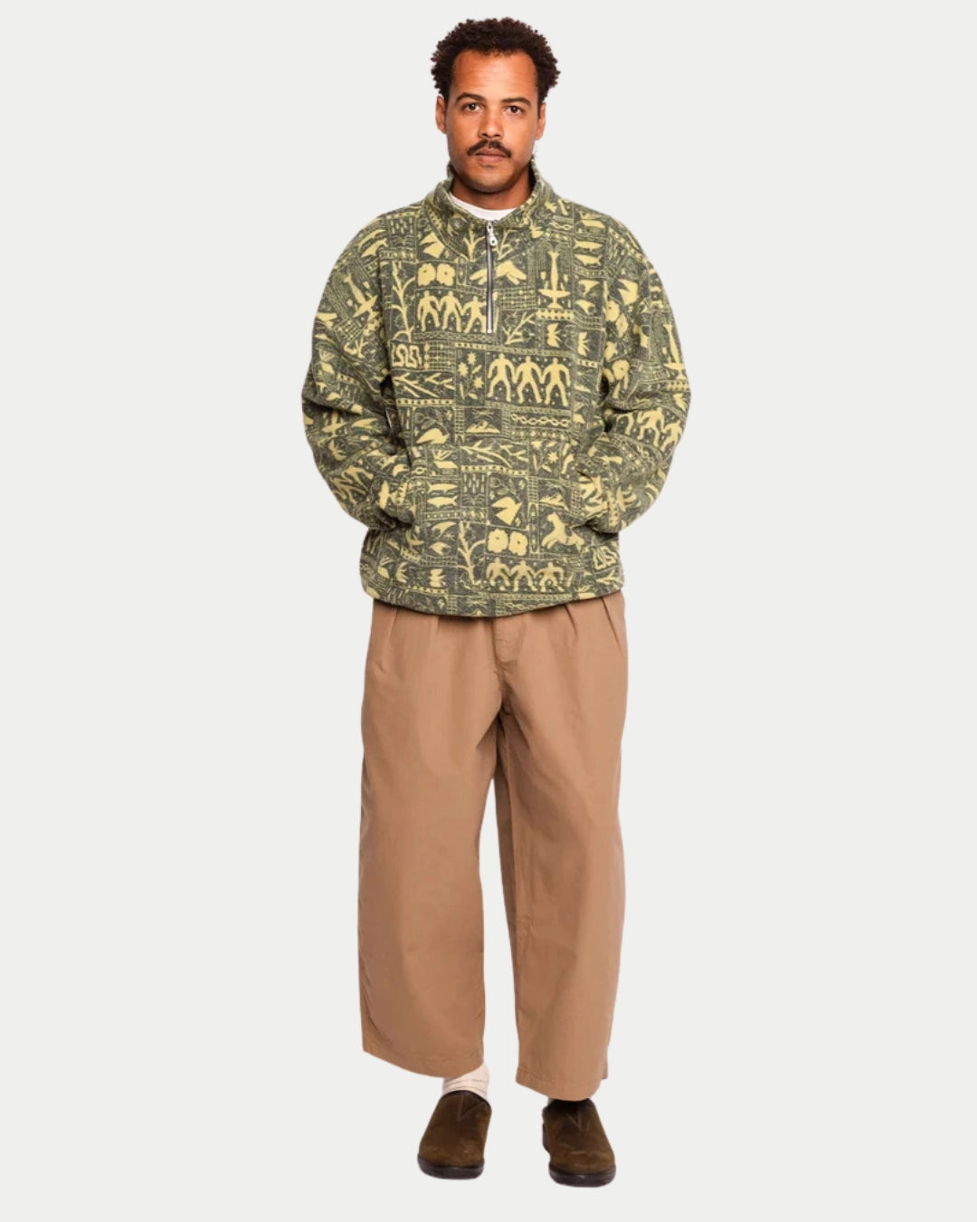 Olow Bangor Fleece Sweat Kobling Green, Groene sweater | Stuen Store Tilburg