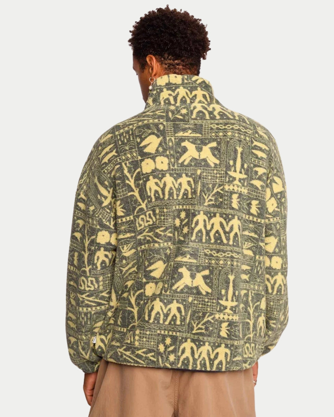 Olow Bangor Fleece Sweat Kobling Green, Groene sweater | Stuen Store Tilburg