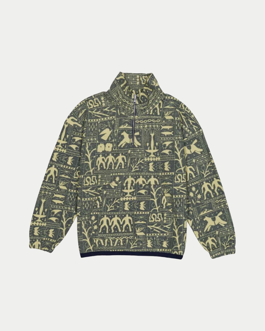 Olow Bangor Fleece Sweat Kobling Green, Groene sweater | Stuen Store Tilburg