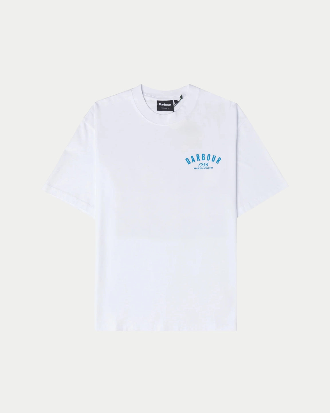 Barbour 1956 Archive Oversized T-Shirt White — Oversized, 100% katoen T-shirts | Stuen Store Tilburg