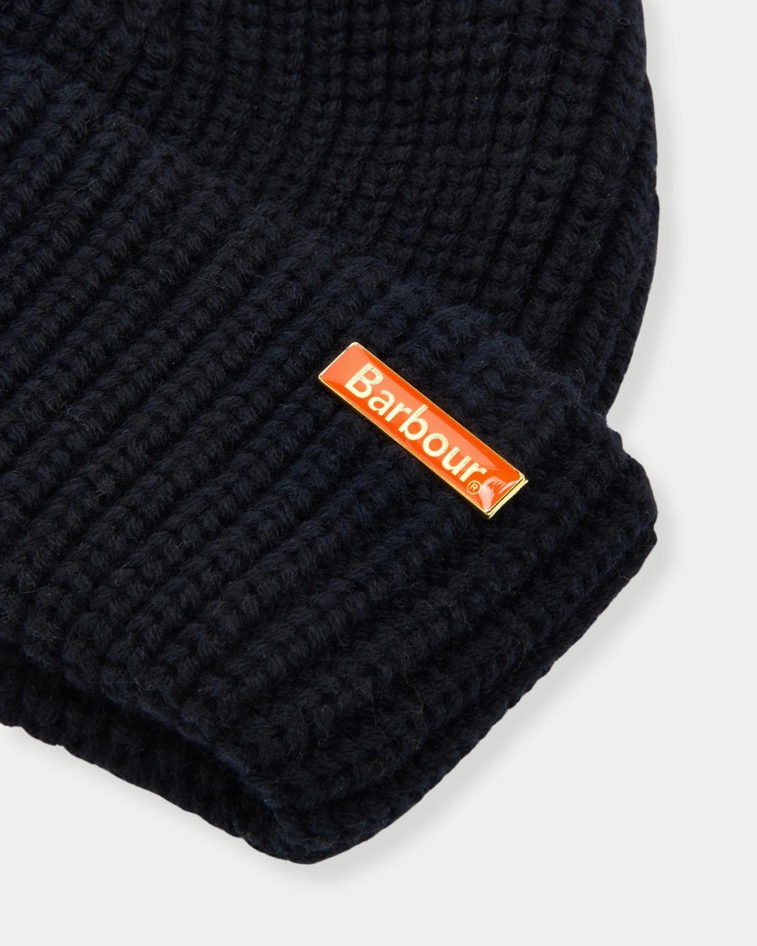 Barbour Mosely Beanie Black, Zwarte beanie van 60% katoen | Stuen Store Tilburg