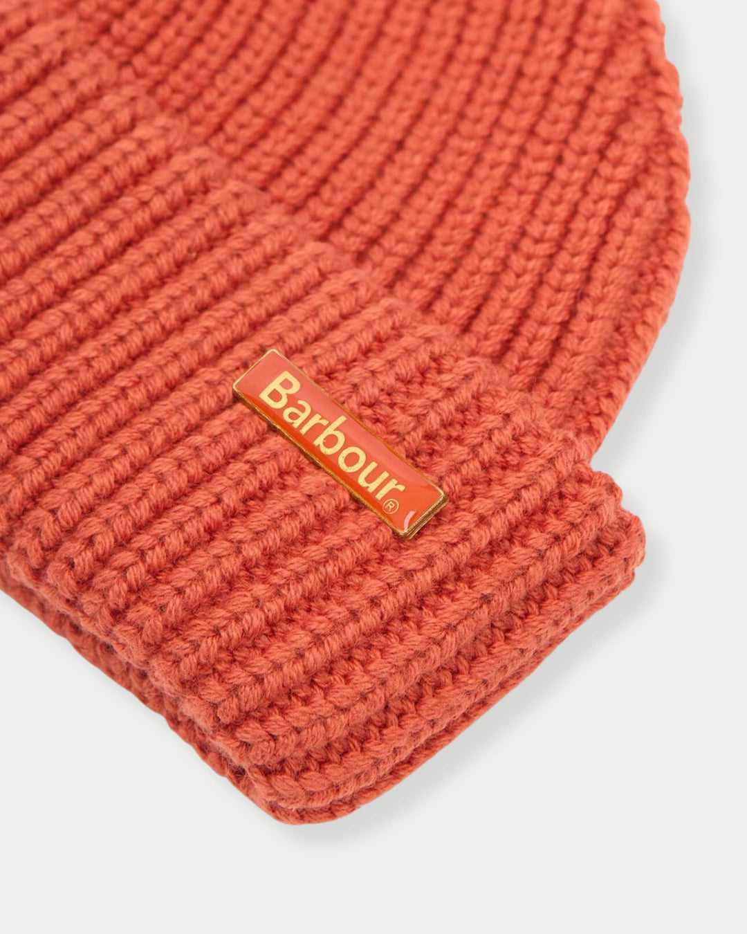 Barbour Mosely Beanie Rooibos, Oranje beanie van 60% katoen | Stuen Store Tilburg