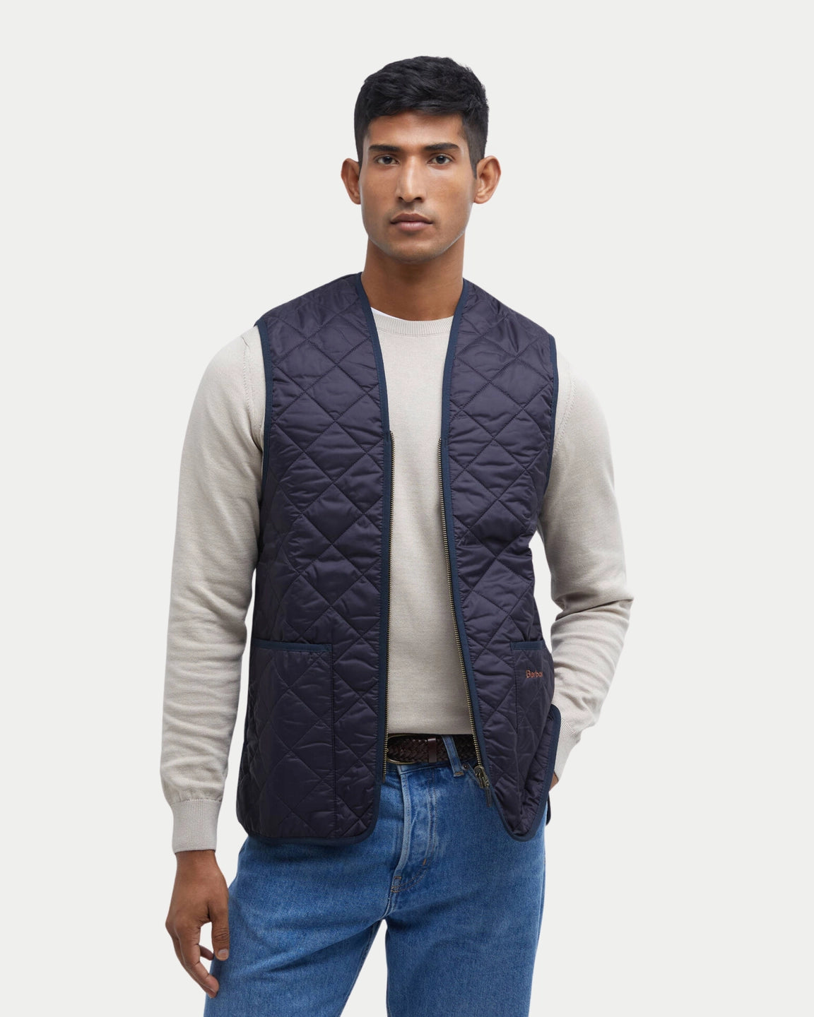 Quilted Zip-In Liner Navy