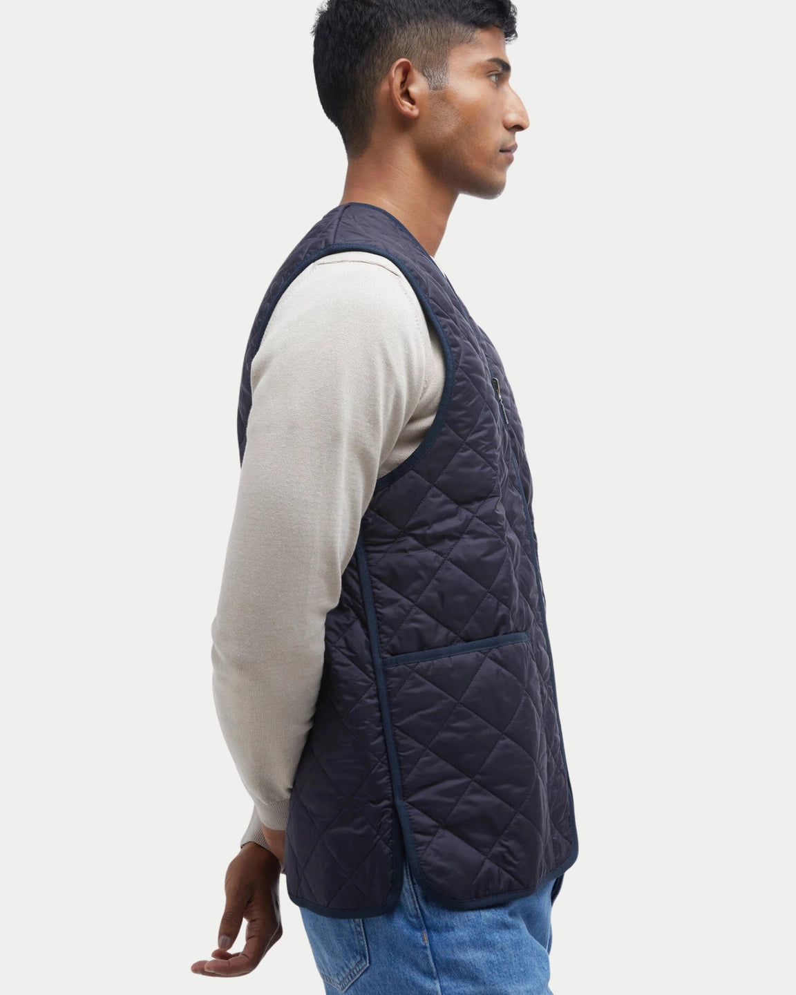 Quilted Zip-In Liner Navy