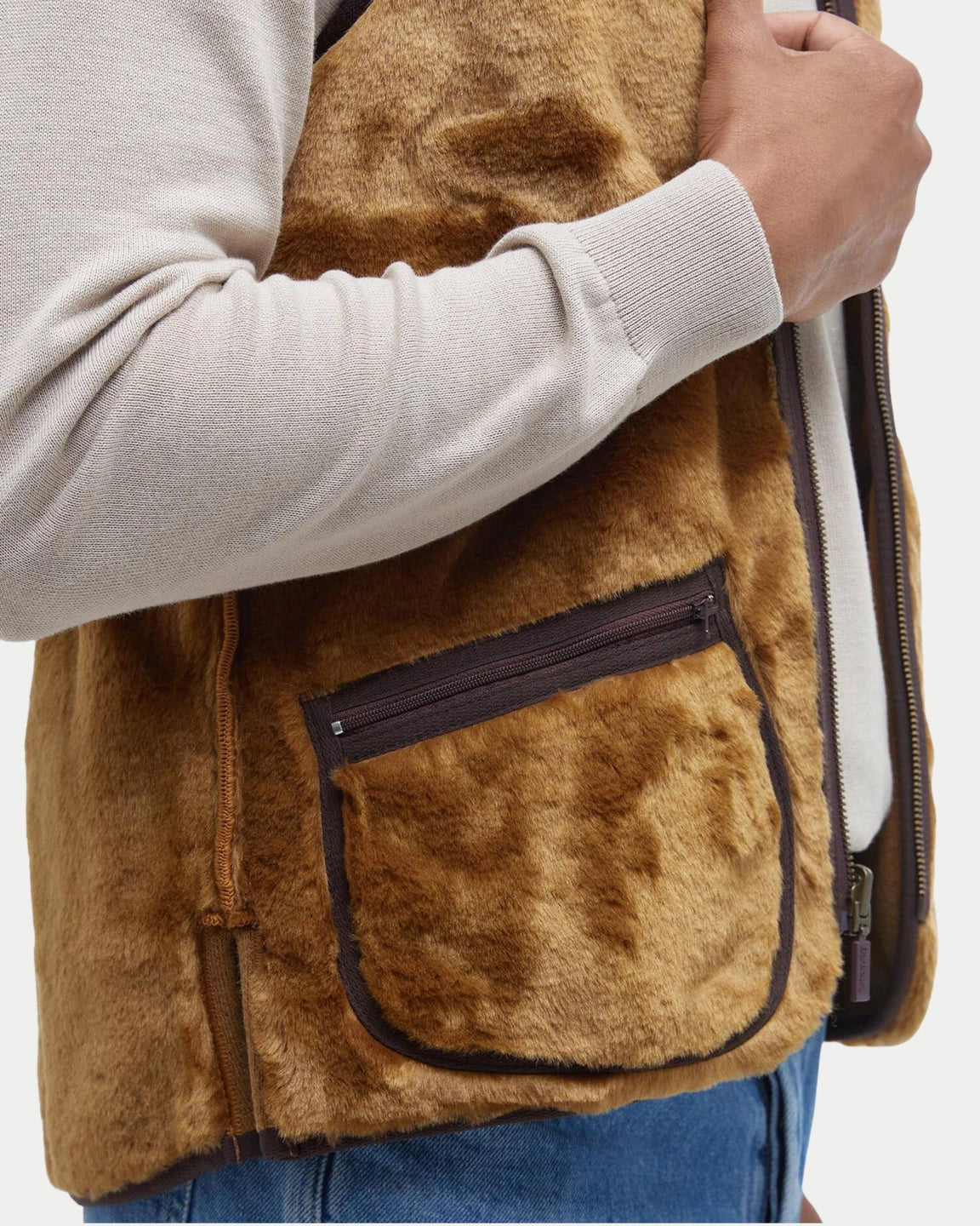 Barbour Warm Pile Zip-In Liner Classic Brown | Stuen Store Tilburg