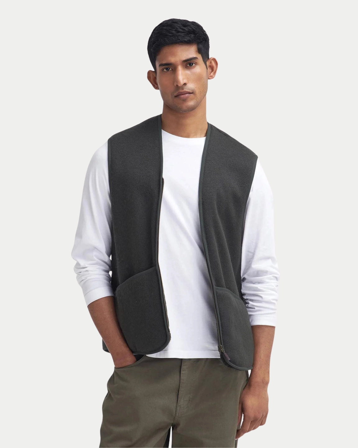 Barbour Warm Pile Zip-In Liner Sage | Stuen Store Tilburg