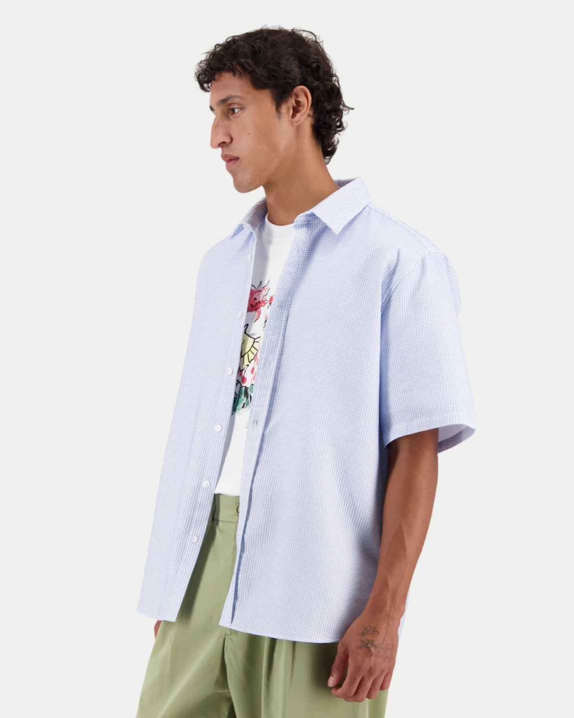 Castart Big Sky Shirt White/Blue - Stuen Store Tilburg | De beste herenkleding en -accessoires in Tilburg