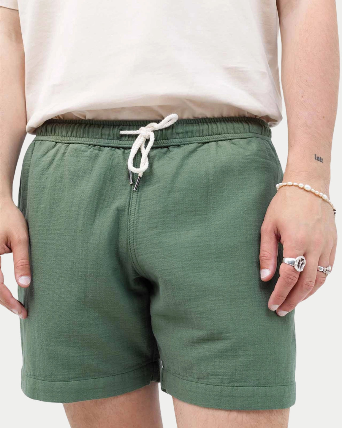 Olow Bodhi Short Olive — Katoen | Stuen Store Tilburg