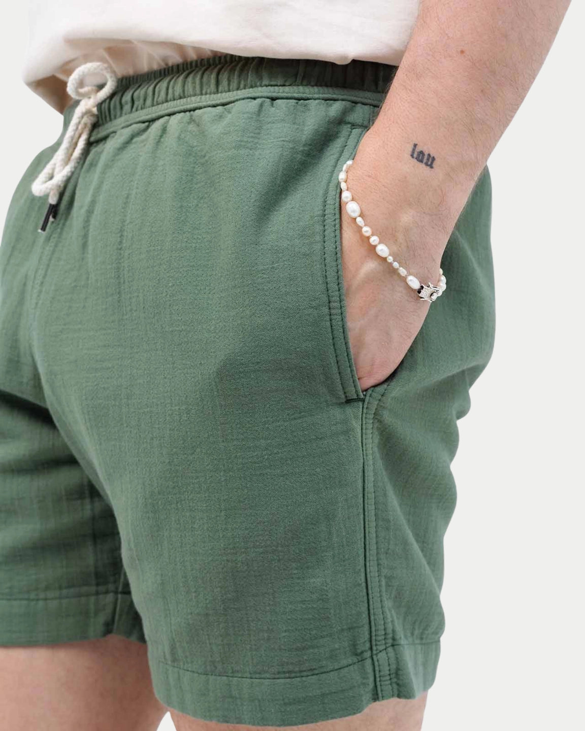 Olow Bodhi Short Olive — Katoen | Stuen Store Tilburg