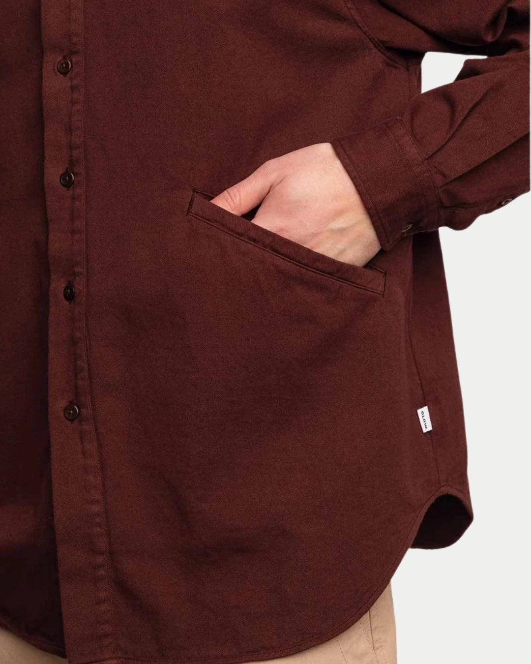 Olow Brook Shirt Chocolat, Bruin overhemd | Stuen Store Tilburg