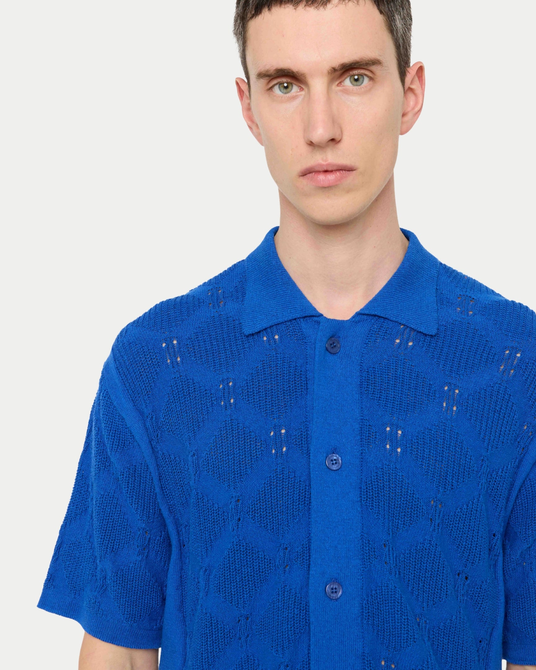 Castart Ari Knitwear Shirt Cobalt - Stuen Store Tilburg | De beste herenkleding en -accessoires