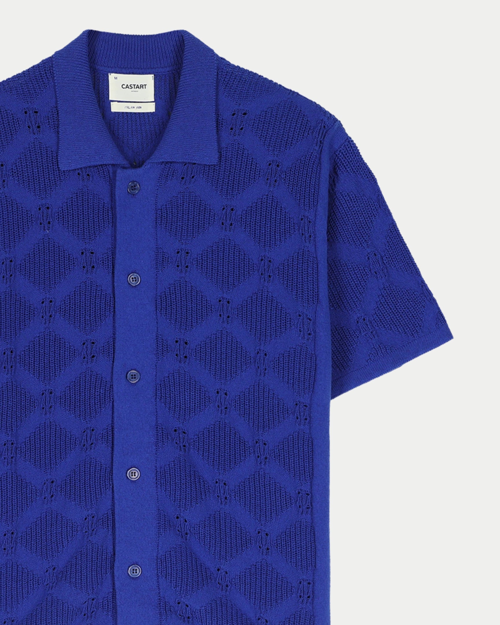Castart Ari Knitwear Shirt Cobalt - Stuen Store Tilburg | De beste herenkleding en -accessoires