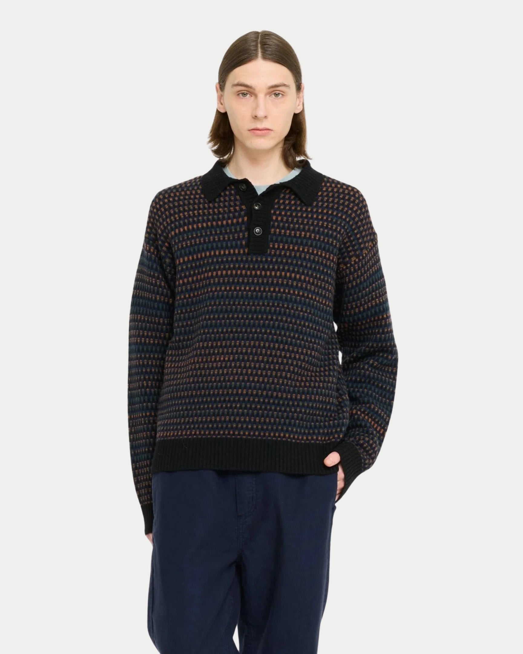 Meryon Knitwear Polo Blue