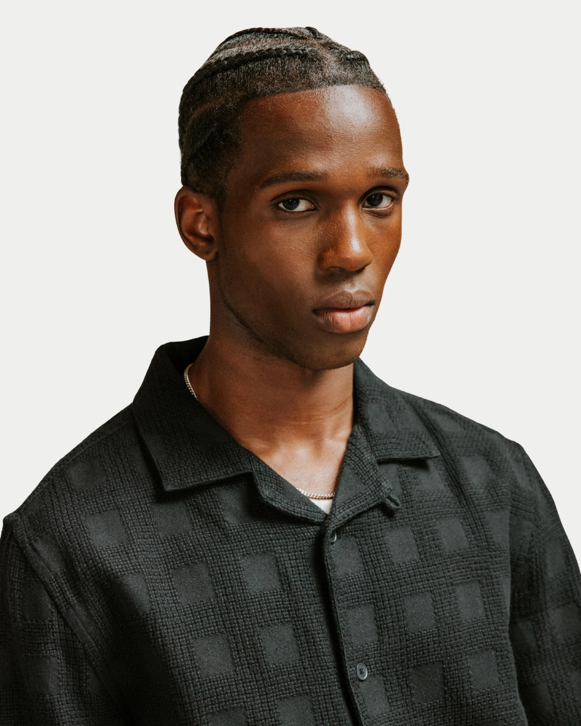 Wax London Corey Shirt Cotton Dobby Check Black - Stuen Store Tilburg | De beste herenkleding en -accessoires