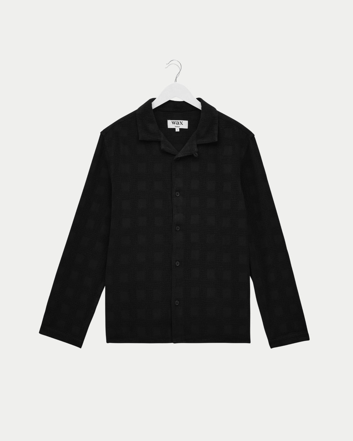 Wax London Corey Shirt Cotton Dobby Check Black - Stuen Store Tilburg | De beste herenkleding en -accessoires