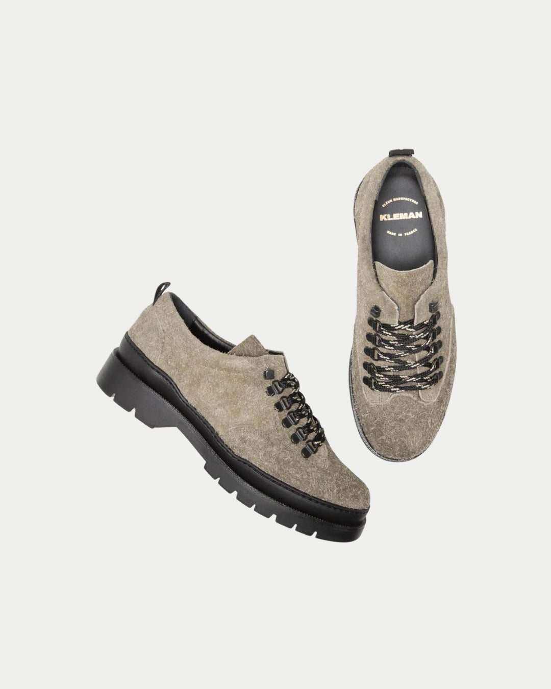 Kleman Courrier 2 Fur Suede Khaki, Groene schoenen van suède | Stuen Store Tilburg