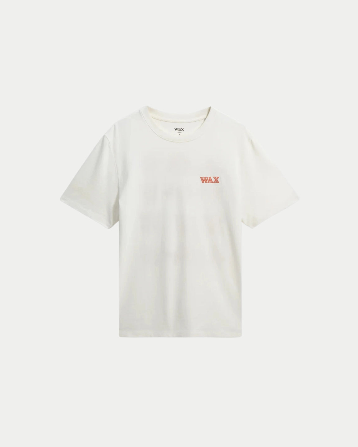 Wax London Dean Tee Grid Logo Embroidery Ecru / Rust - Stuen Store Tilburg | De beste herenkleding en -accessoires in Tilburg