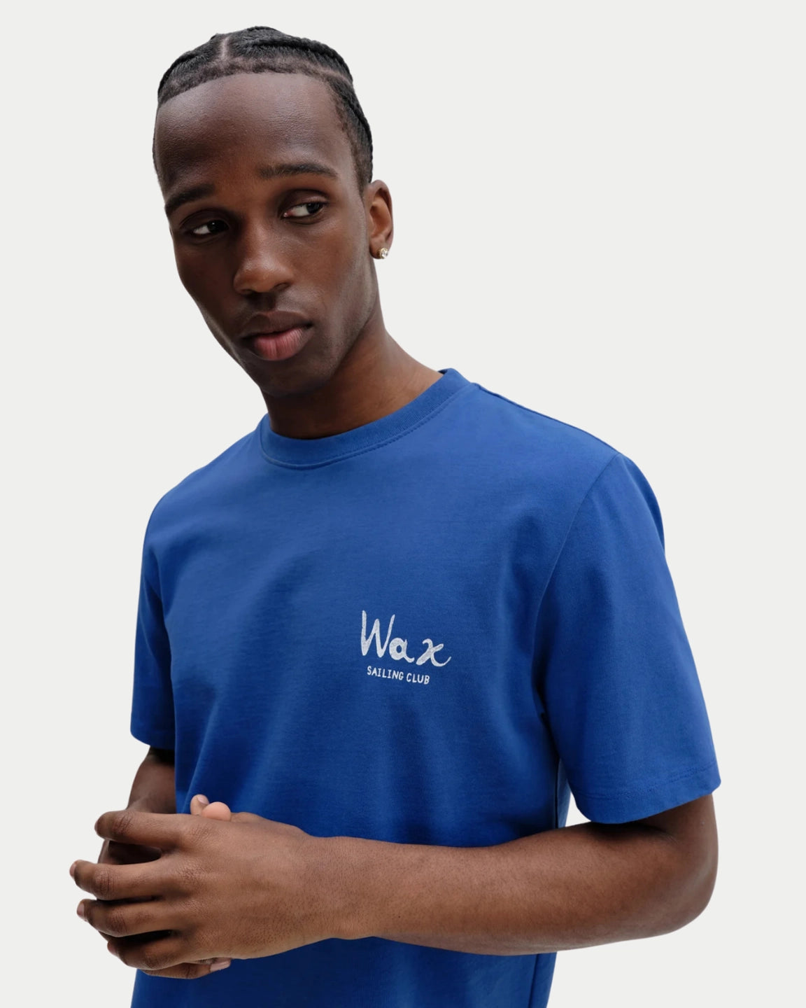 Wax London Dean Tee Sailing Map Print Blue / Ecru - Stuen Store Tilburg | De beste herenkleding en -accessoires in Tilburg
