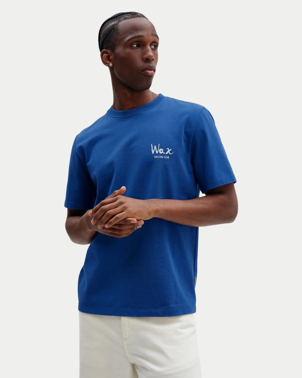 Wax London Dean Tee Sailing Map Print Blue / Ecru - Stuen Store Tilburg | De beste herenkleding en -accessoires in Tilburg