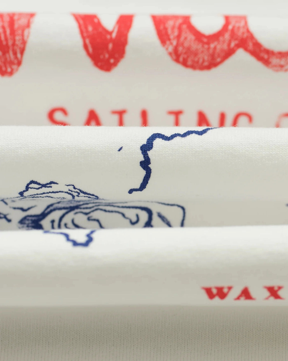 Wax London Dean Tee Sailing Map Print Off White Multi - Stuen Store Tilburg | De beste herenkleding en -accessoires in Tilburg