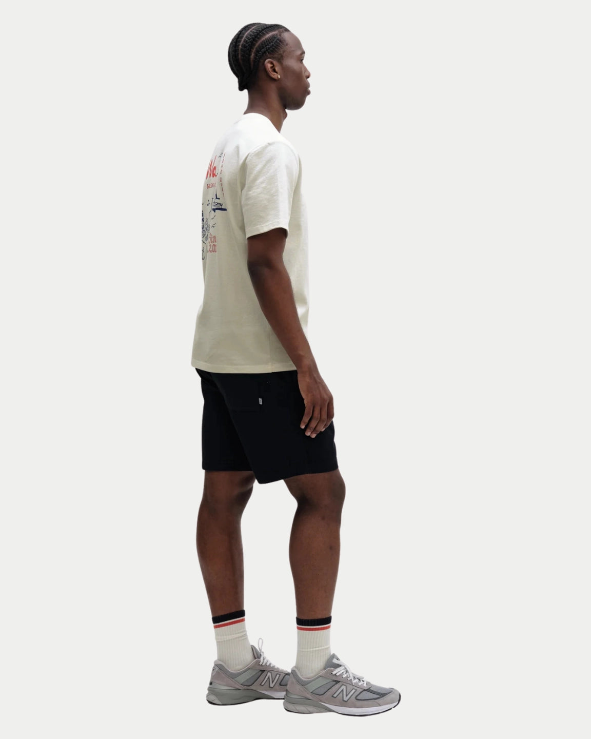 Wax London Dean Tee Sailing Map Print Off White Multi - Stuen Store Tilburg | De beste herenkleding en -accessoires in Tilburg