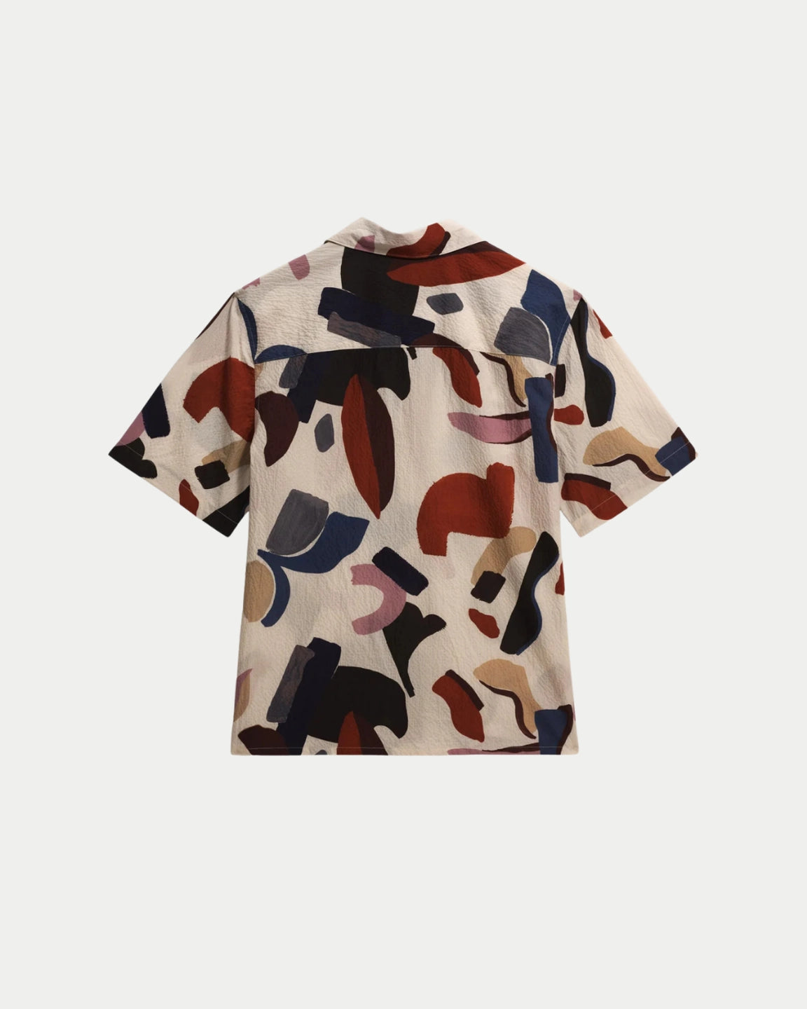 Wax London Didcot Shirt Abstract Shapes Ecru / Multi - Stuen Store Tilburg | De beste herenkleding en -accessoires in Tilburg