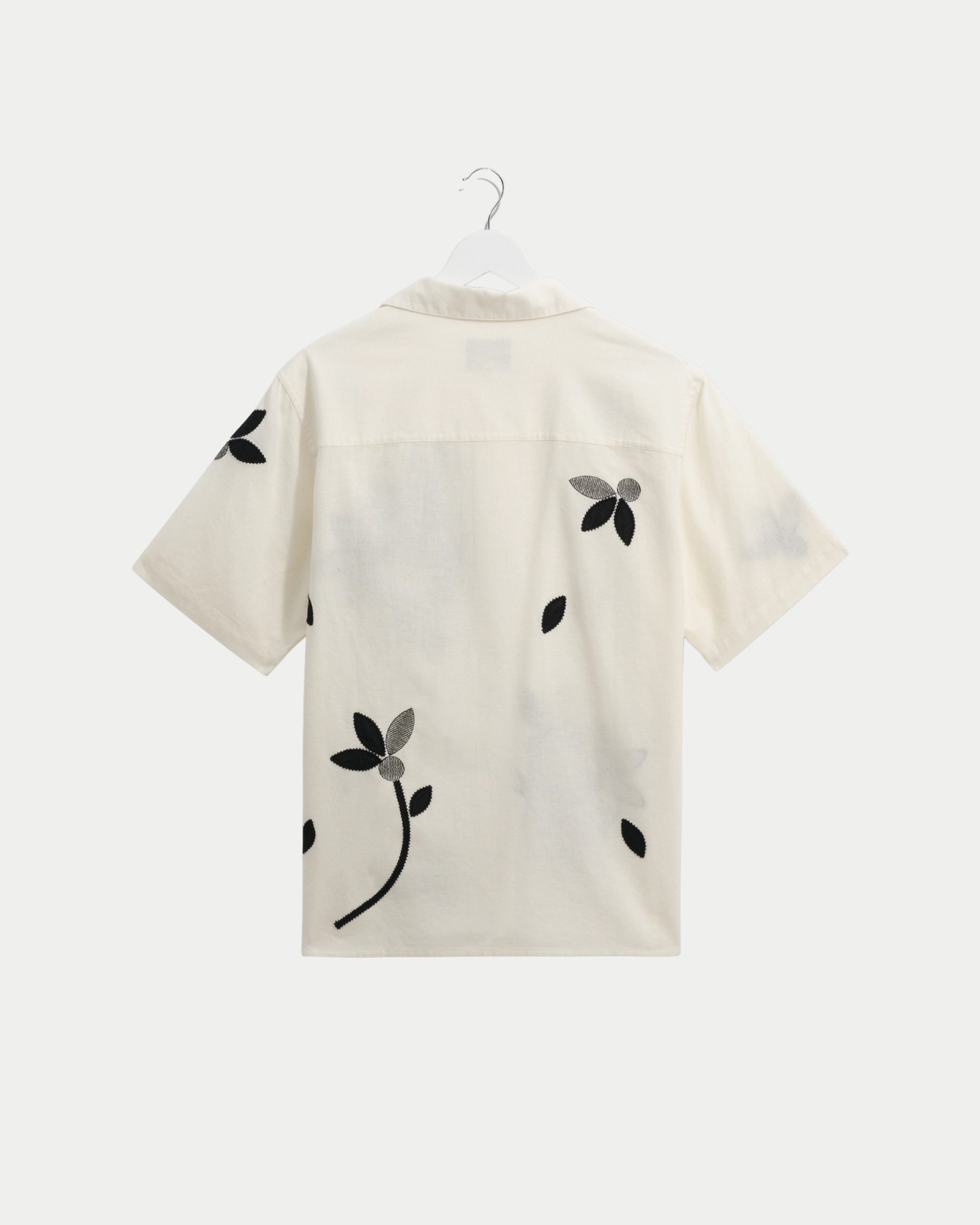 Didcot Shirt Bloom Applique Ecru Black