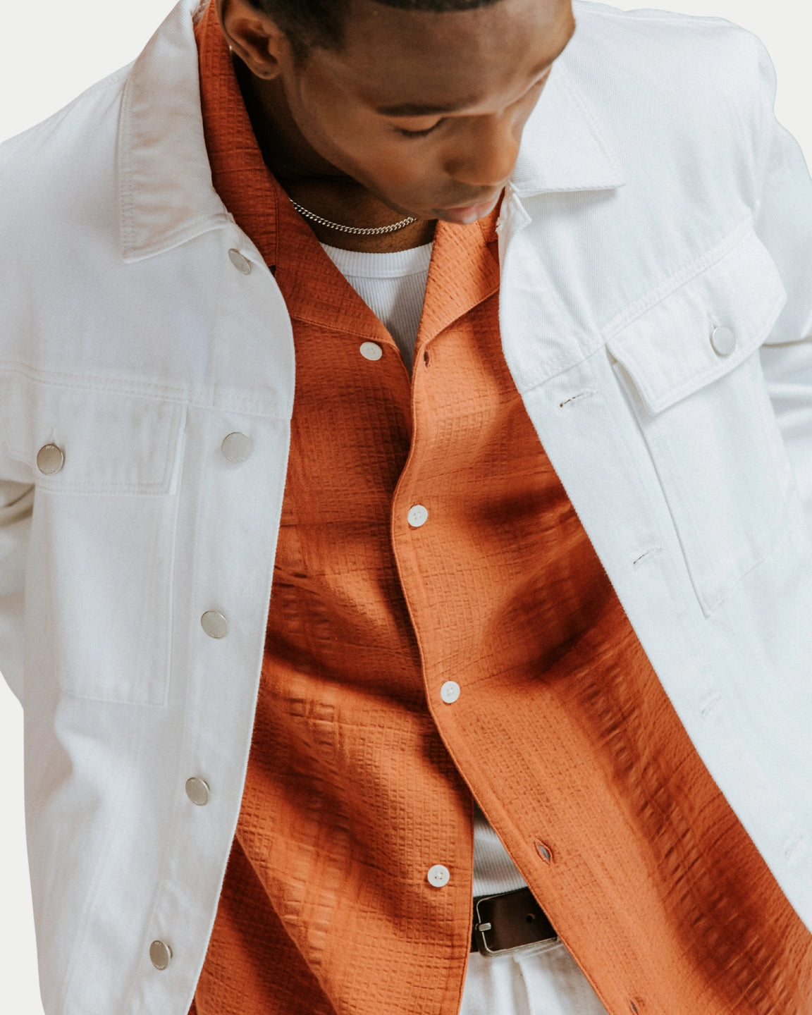 Wax London Didcot Shirt Double Weave Grid Rust - Stuen Store Tilburg | De beste herenkleding en -accessoires