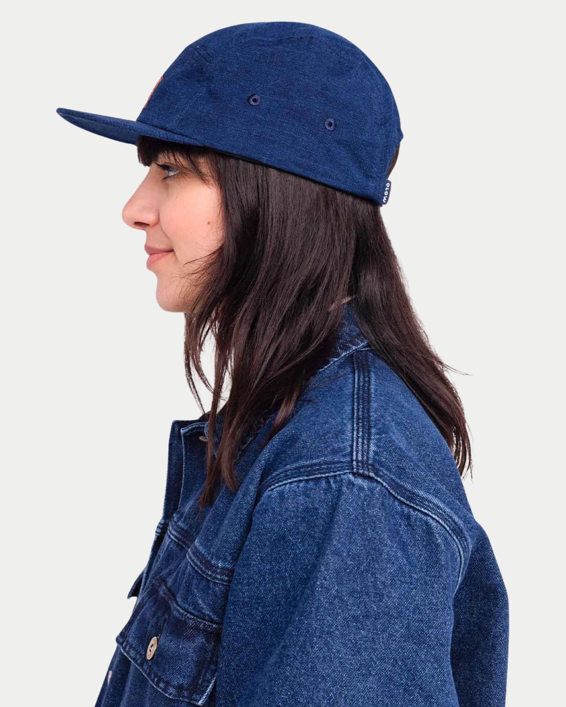 Olow Five Panel Flower Cap Blue Denim - Stuen Store Tilburg | De beste herenkleding en -accessoires