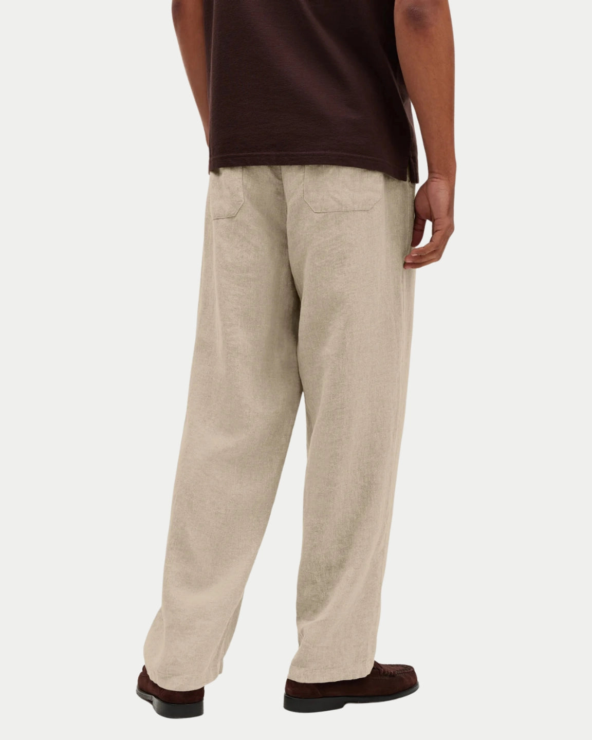 Wax London Glencoe Washed Linen Trouser Beige - Stuen Store Tilburg | De beste herenkleding en -accessoires in Tilburg