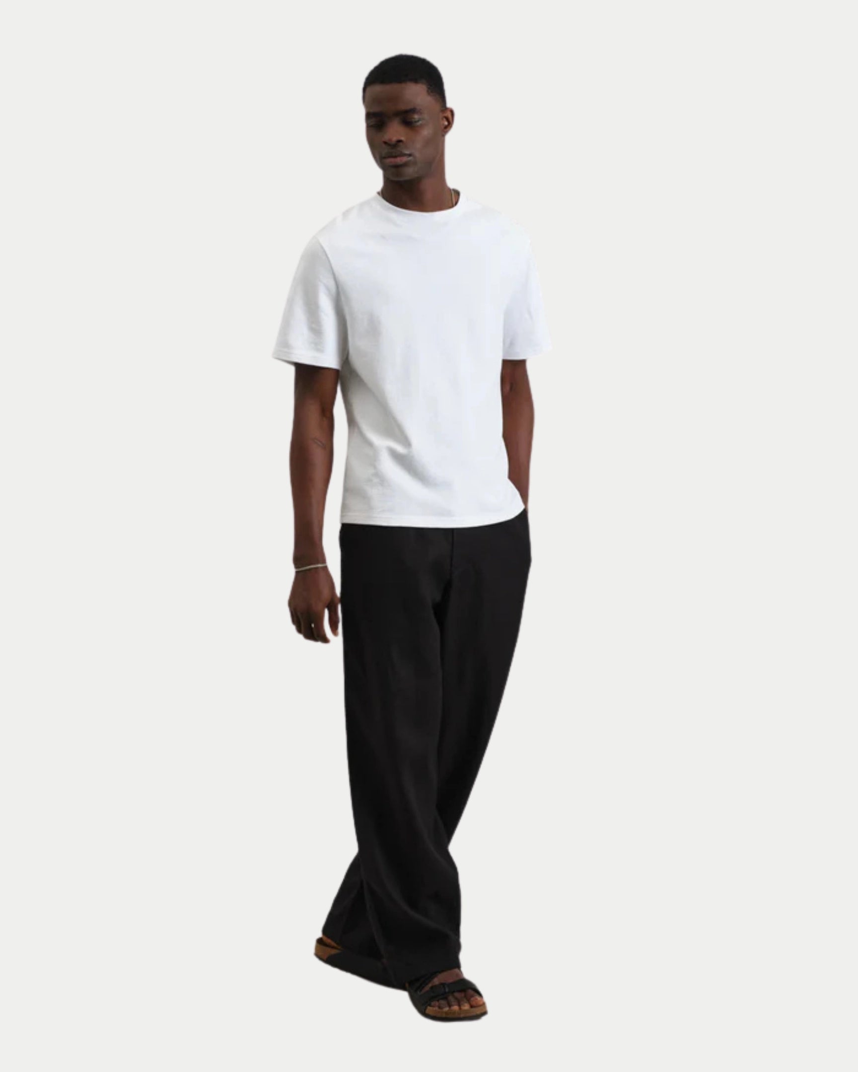 Glencoe Washed Linen Trouser Black