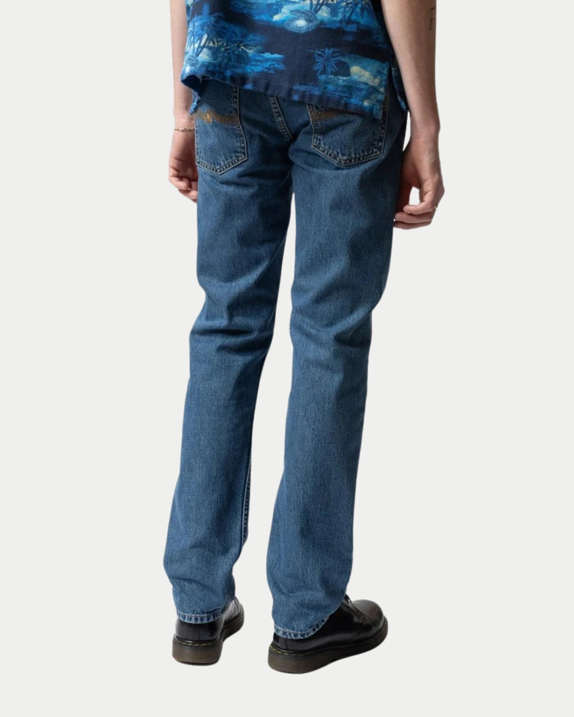 Nudie Jeans Gritty Jackson Morning Mist — 100% biologisch katoen Jeans | Stuen Store Tilburg