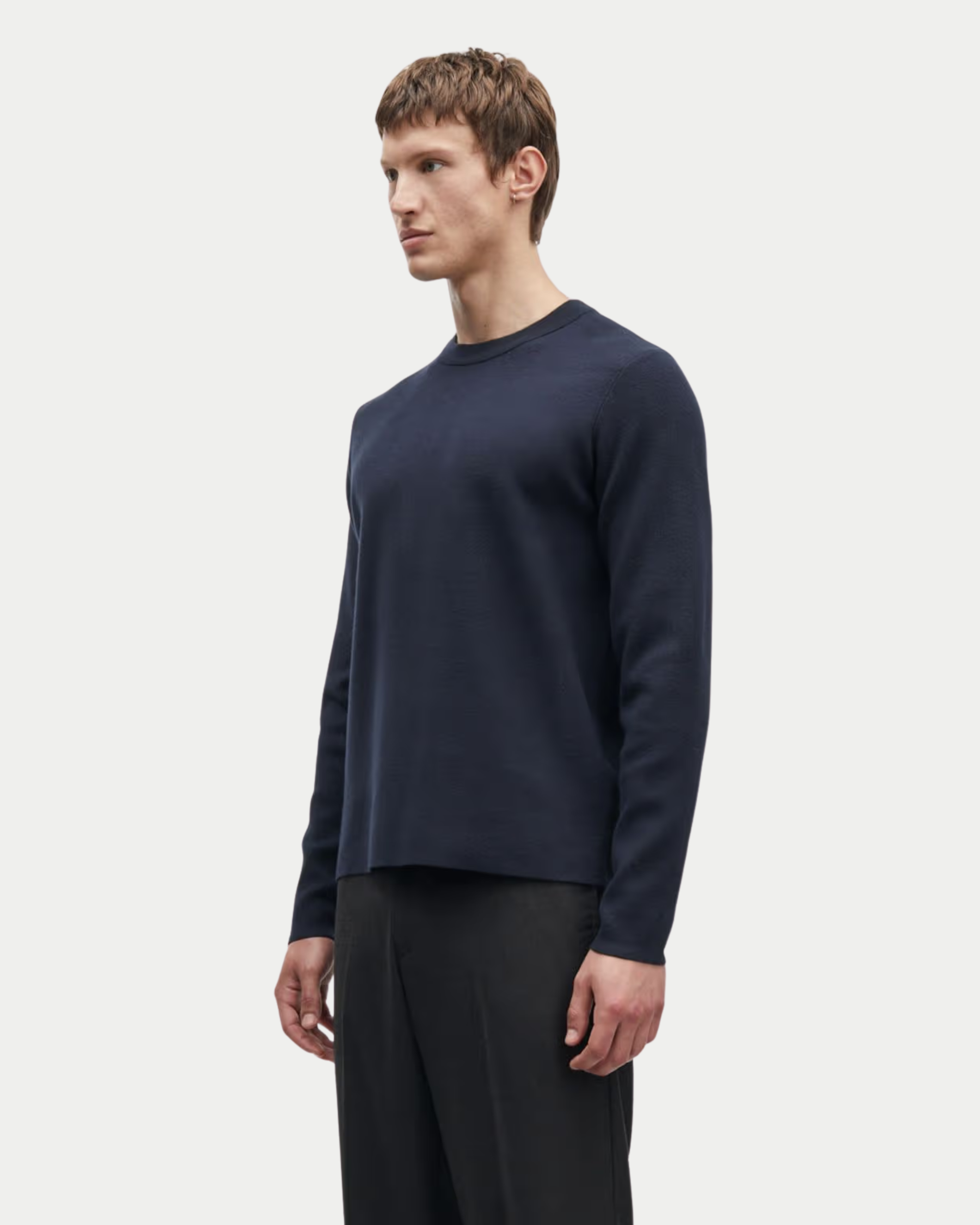 Samsøe Samsøe Gunan Crew Neck Sky Captain - Stuen Store Tilburg | De beste herenkleding en -accessoires