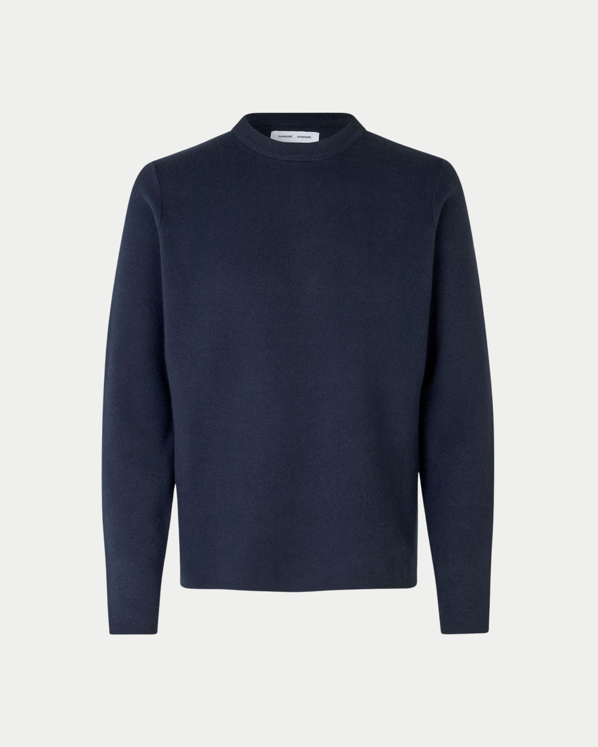 Samsøe Samsøe Gunan Crew Neck Sky Captain — Door de rechte zoom en mouw heeft | Stuen Store Tilburg