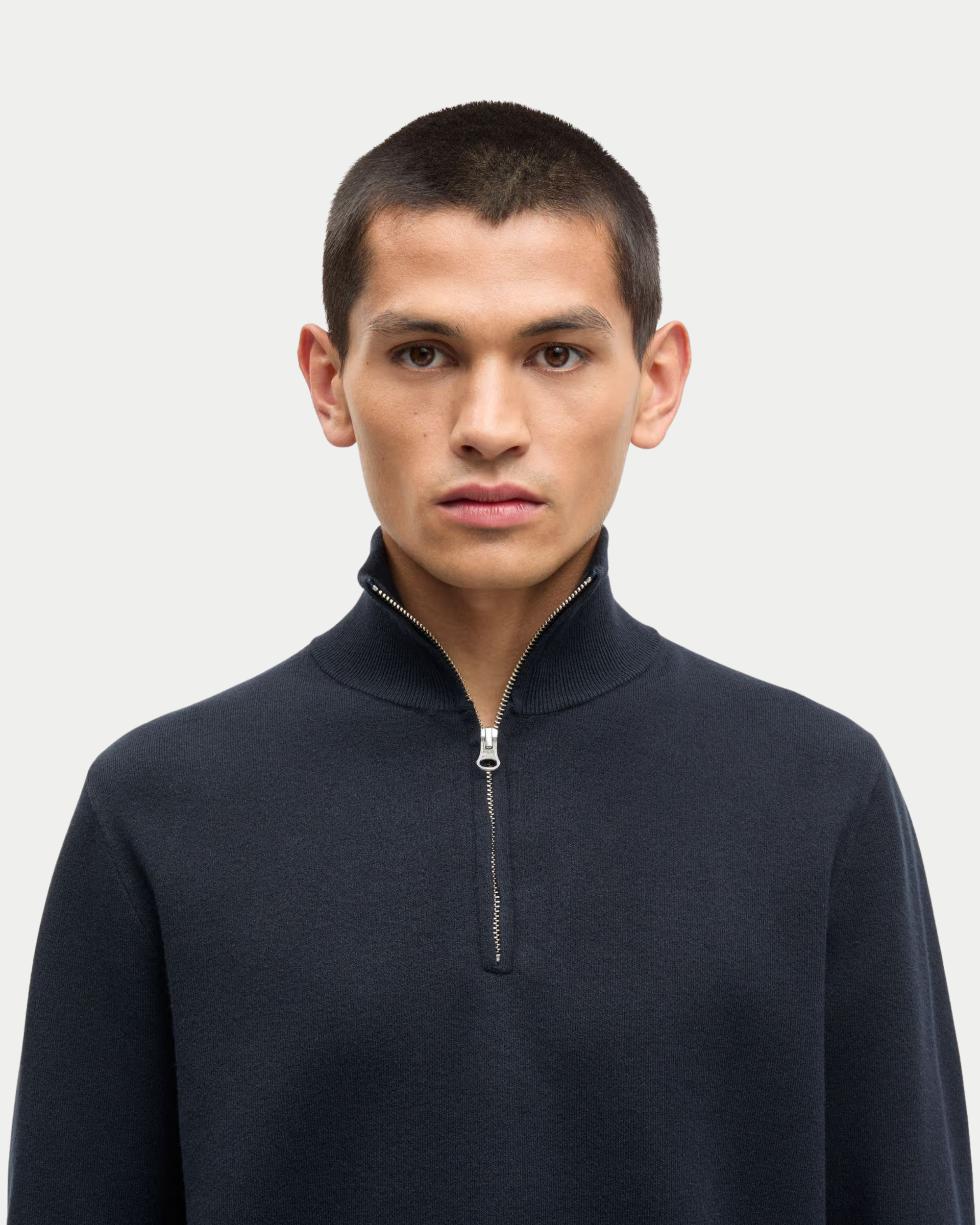 Samsøe Samsøe Gunan Turtle Neck Zip Sky Captain - Stuen Store Tilburg | De beste herenkleding en -accessoires