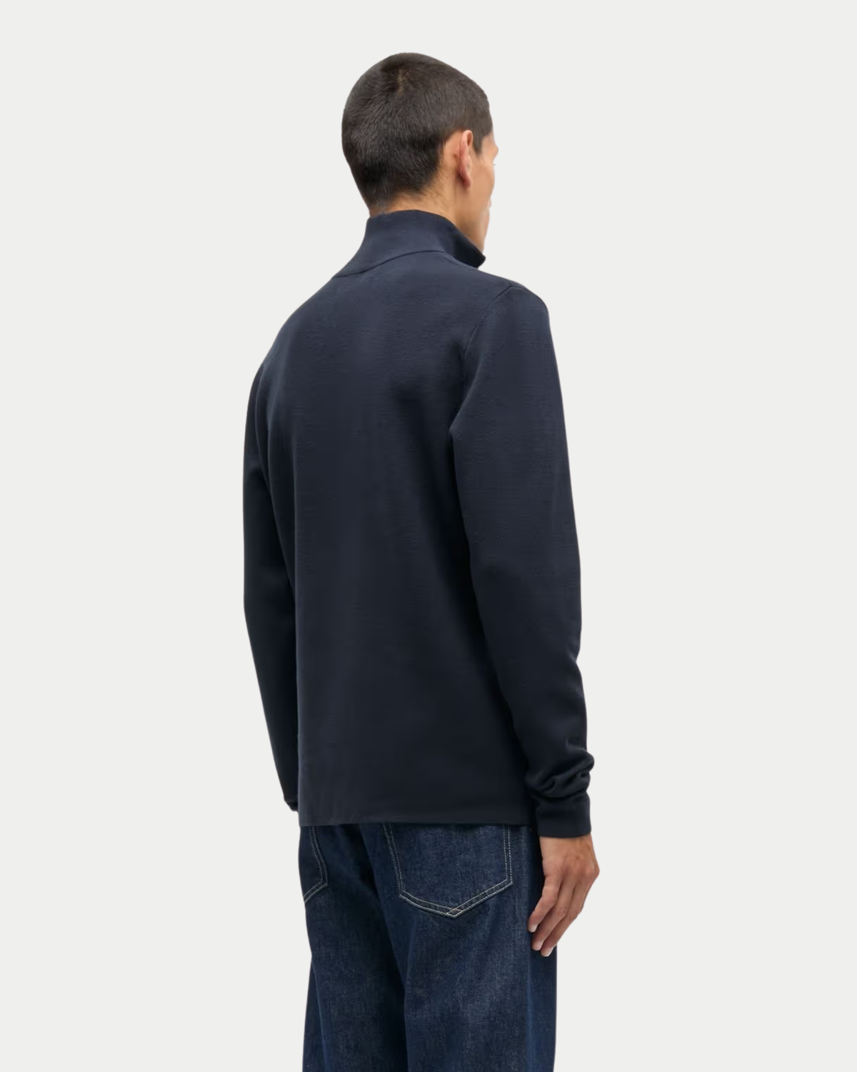 Samsøe Samsøe Gunan Turtle Neck Zip Sky Captain — quarter zip pullover van Samsøe Samsøe is niet | Stuen Store Tilburg