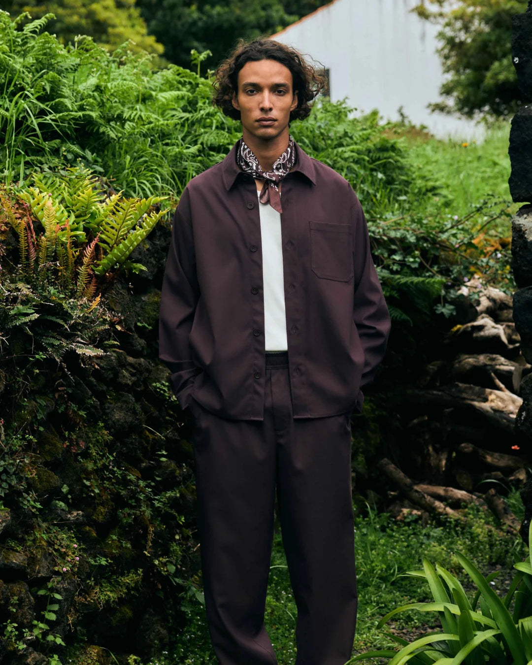 Law Of The Sea Hapi Brushed Twill Shirt Huckleberry, Paarse overshirt | Stuen Store Tilburg