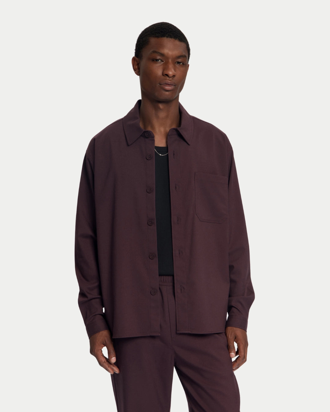 Law Of The Sea Hapi Brushed Twill Shirt Huckleberry, Paarse overshirt | Stuen Store Tilburg
